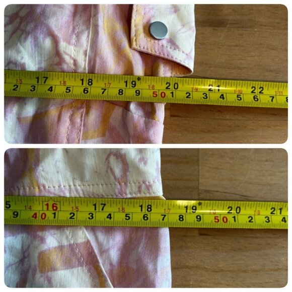 A.L.C. Womens Ava II Printed Linen-blend Mini Shirtdress Size 14 in Cumin Lilac - Picture 8 of 10